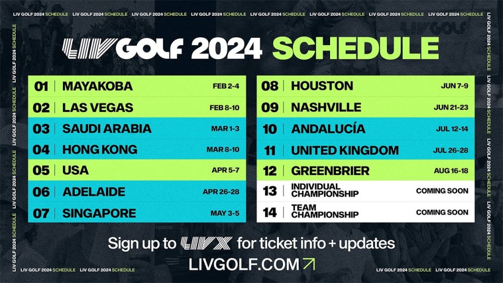 2024 Loading LIV Golf Schedule Release ゴルフ狂